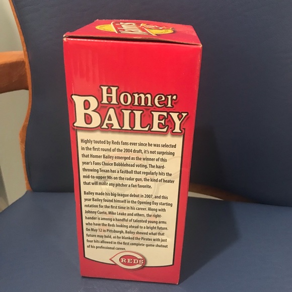 Homer Bailey Reds baseball bobblehead - Picture 14 of 16